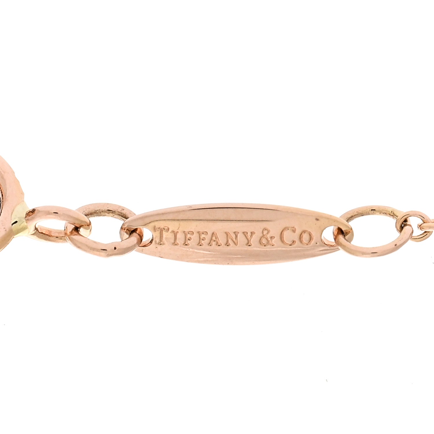 Tiffany 18K Rose Gold Diamond .17ct Elsa Peretti Diamonds by the Yard Pendant Necklace 4 of 6