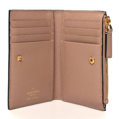 Valentino Garavani Calfskin Vlogo Zip Wallet Rose Cannelle 5 of 8