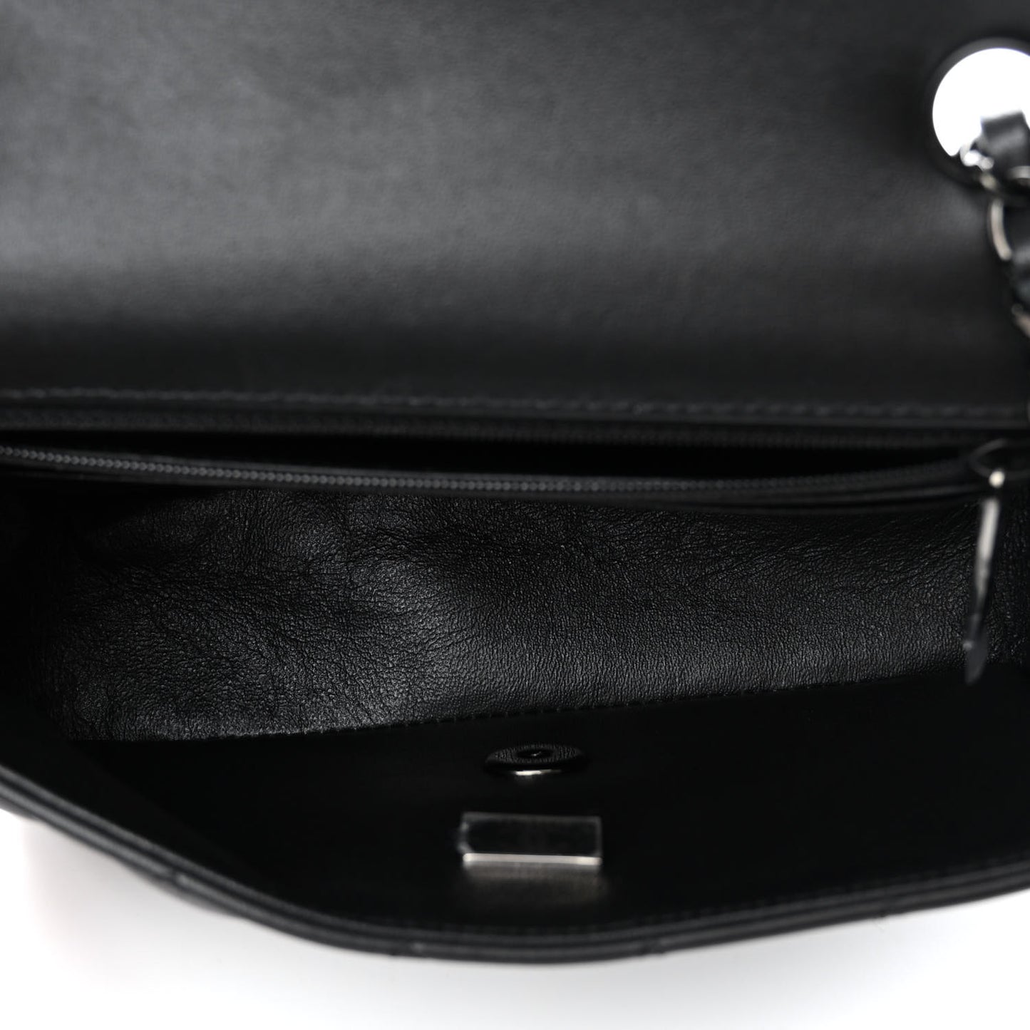 Lambskin Quilted Mini Rectangular Flap So Black