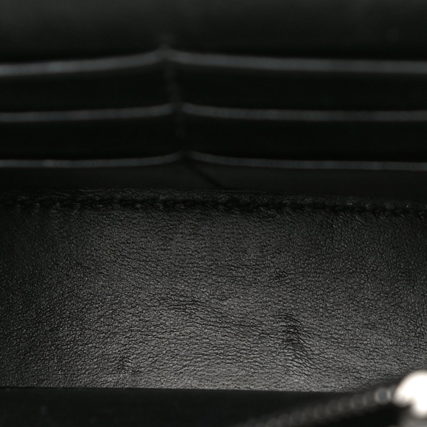 Shiny Calfskin Monochrome Crocodile Embossed Hourglass Chain Bag Black