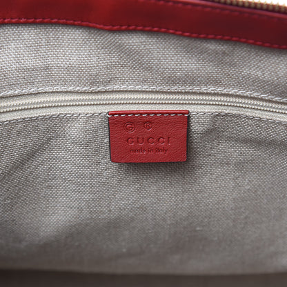 Gucci Soft Microguccissima Medium Zippered Satchel Rosso 6 of 9