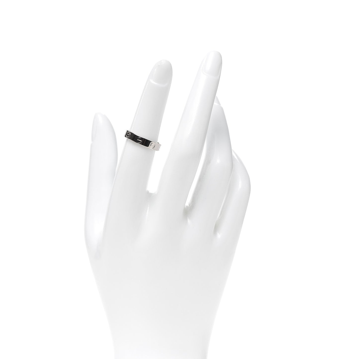 18K White Gold 3.5mm LOVE Wedding Band Ring 51 5.75