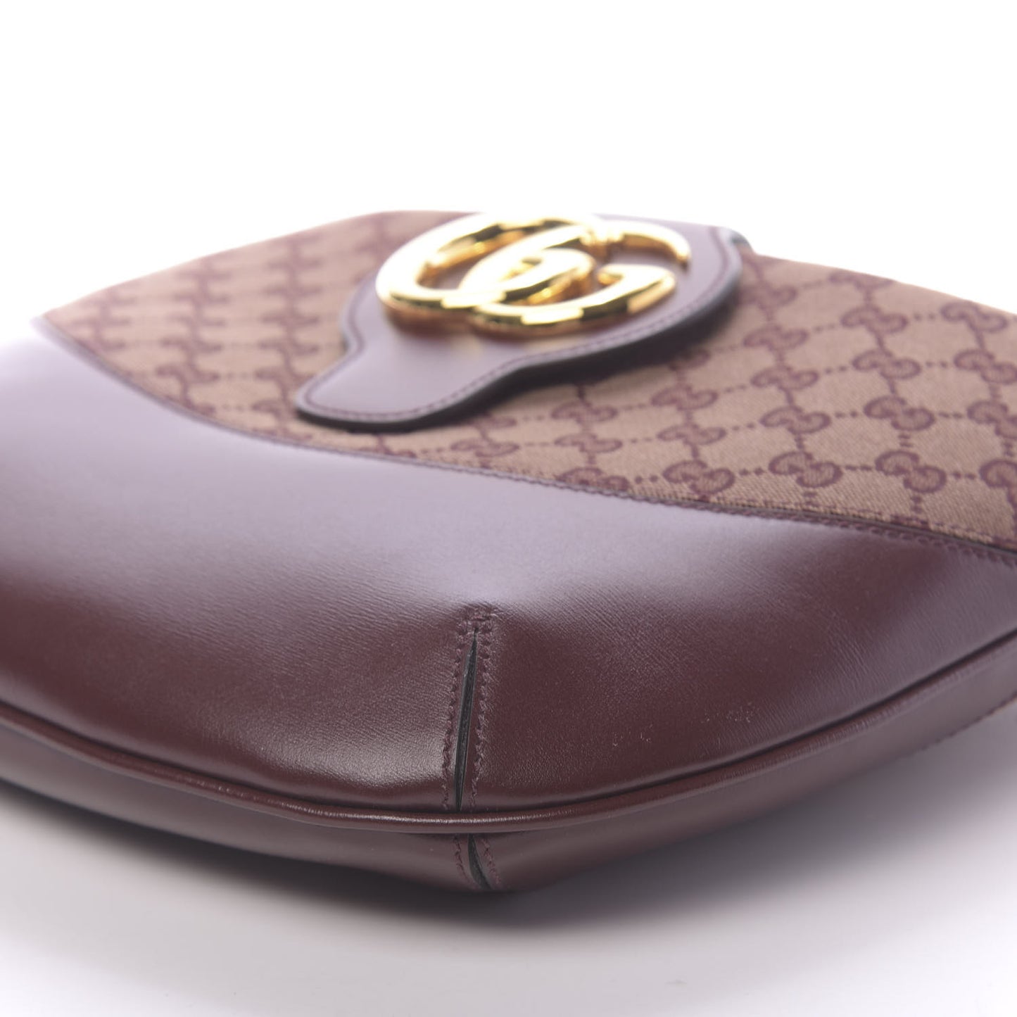 GG Monogram Calfskin Medium Arli Shoulder Bag Sahara Rubino Chardonnay