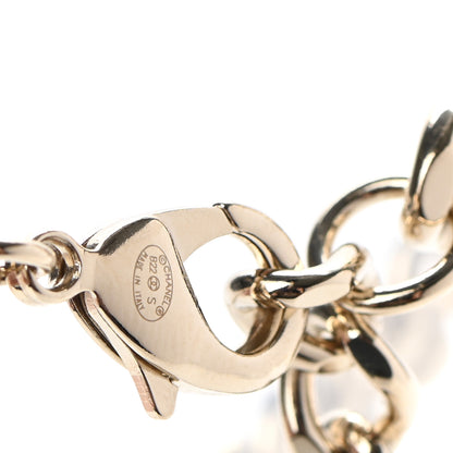 Chanel Metal Enamel Chain CC Choker Gold White 5 of 7