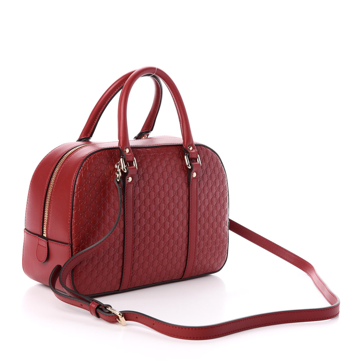 Soft Microguccissima Medium Crossbody Bag Rosso