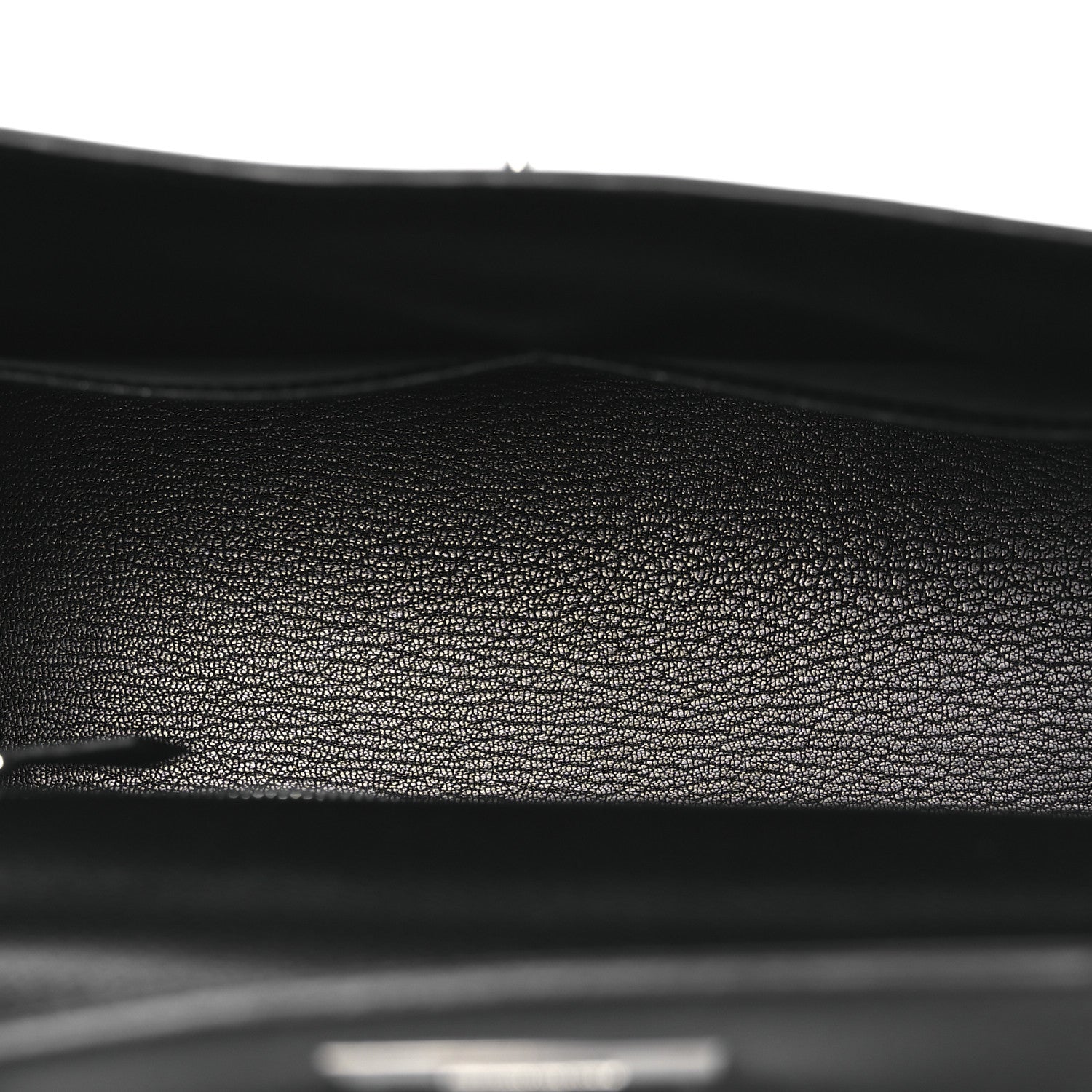 Hermes Veau Grain Lisse Kelly Sellier 28 Black 5 of 12