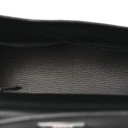 Hermes Veau Grain Lisse Kelly Sellier 28 Black 5 of 12