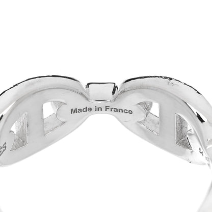 Hermes Sterling Silver PM Chaine d'Ancre Enchainee Band Ring 54 6.75 6 of 9