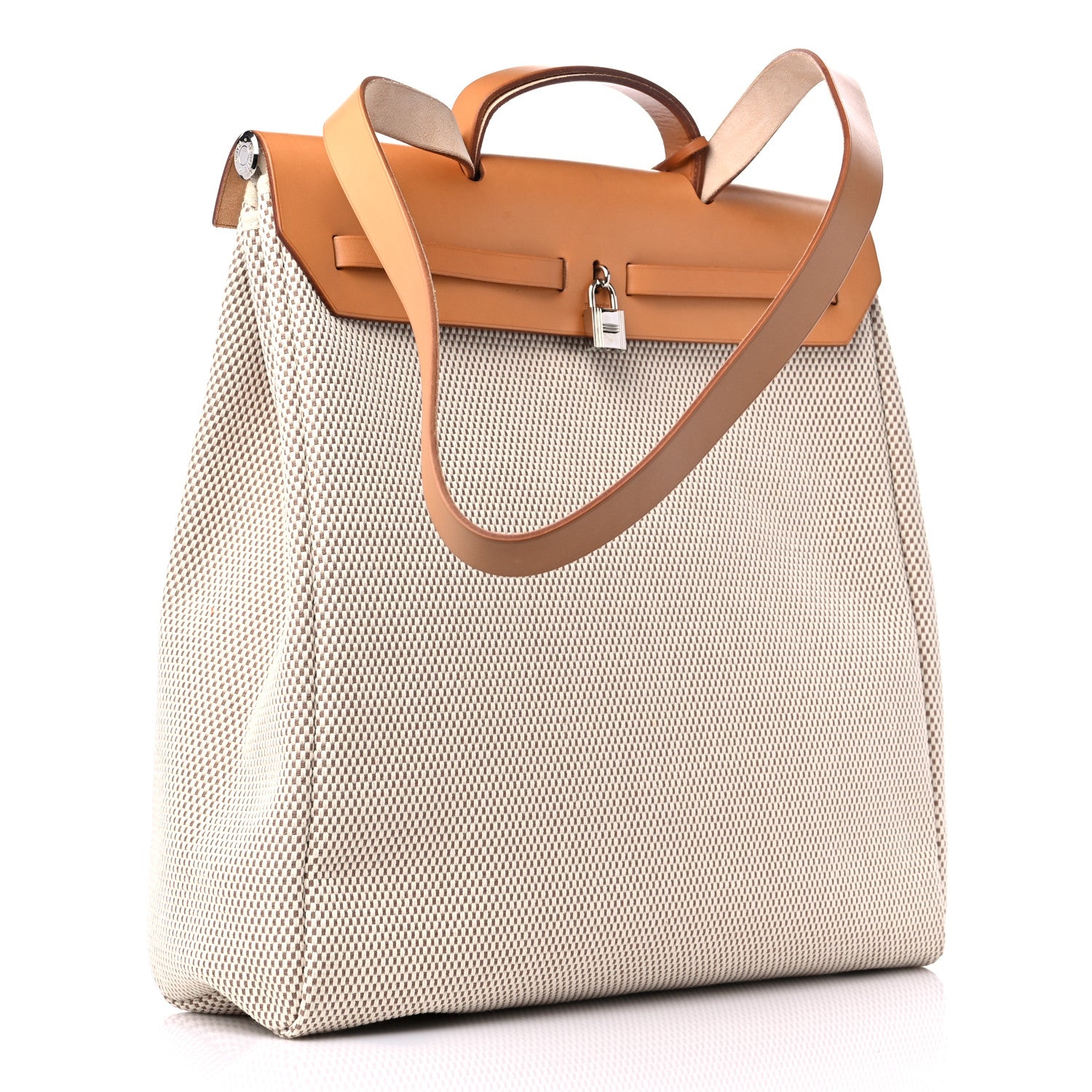 Hermes Toile Vache Calfskin Herbag 39 MM Natural 3 of 13