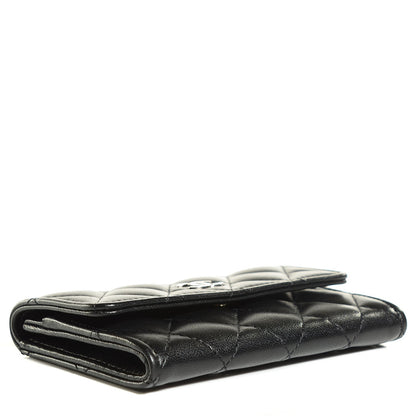 Chanel Lambskin Quilted Flap Card Holder Black 4 of 9