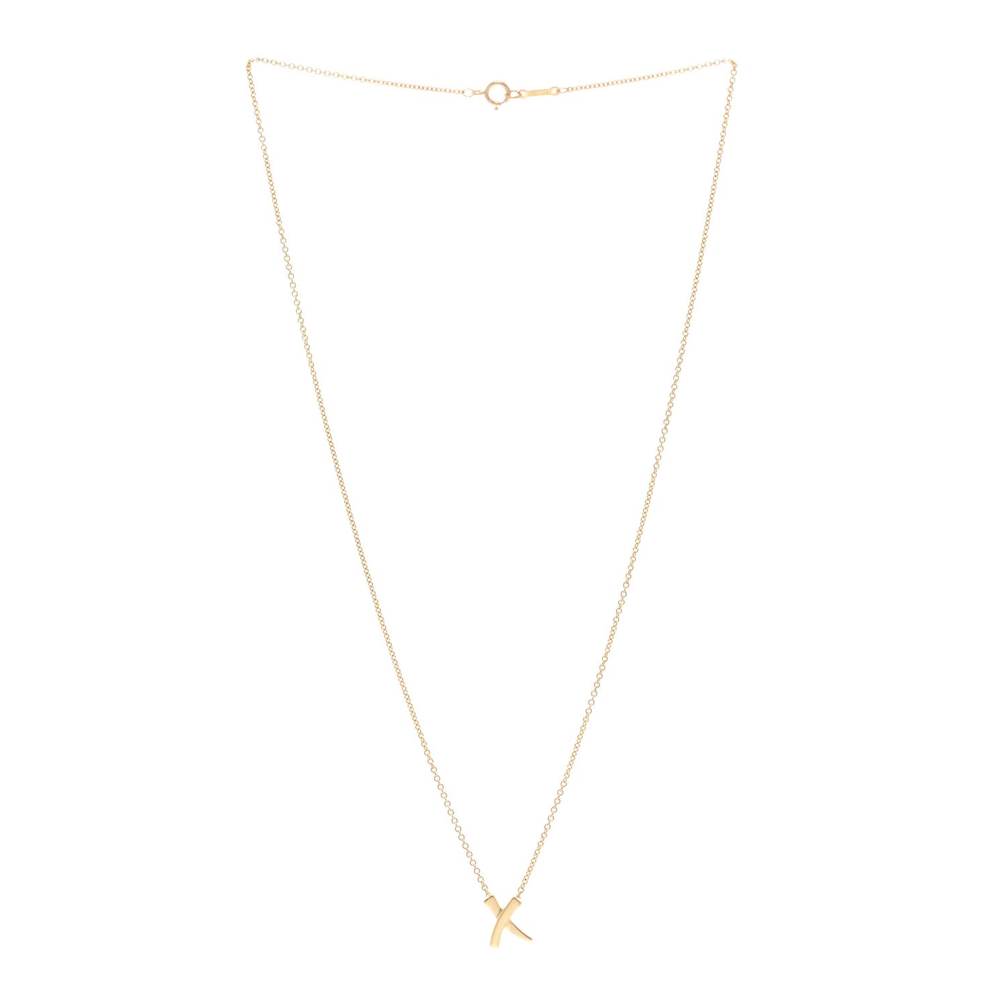 18K Yellow Gold Mini Paloma Picasso Graffiti X Pendant Necklace