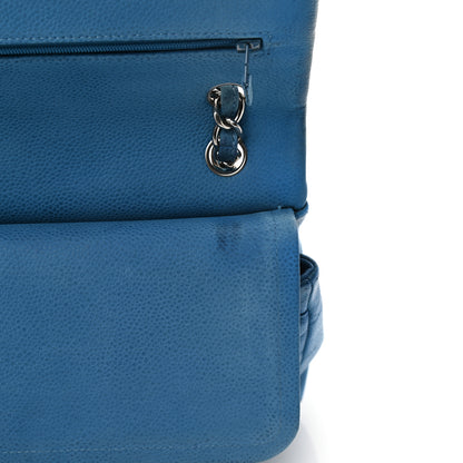 Chanel Iridescent Caviar Quilted Jumbo Double Flap Blue 14 of 21