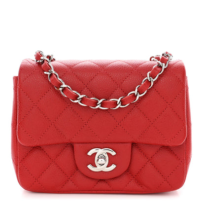 Chanel Caviar Quilted Mini Square Flap Red 1 of 11