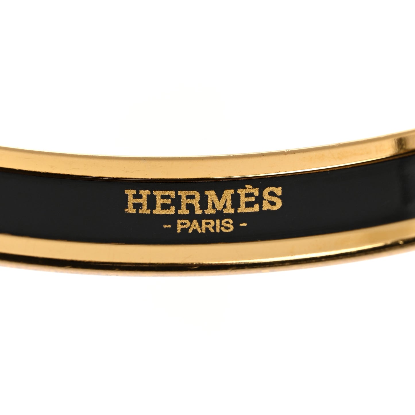 Enamel Printed Narrow OP'H Bracelet 70 Jaune D'Or White