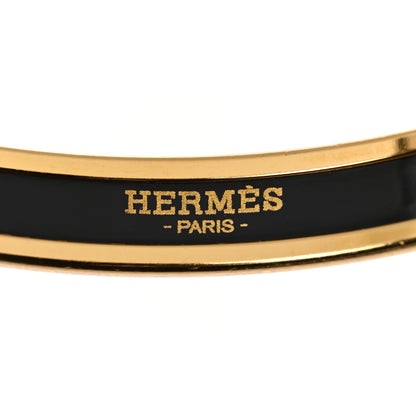 Hermes Enamel Printed Narrow OP'H Bracelet 70 Jaune D'Or White 4 of 6