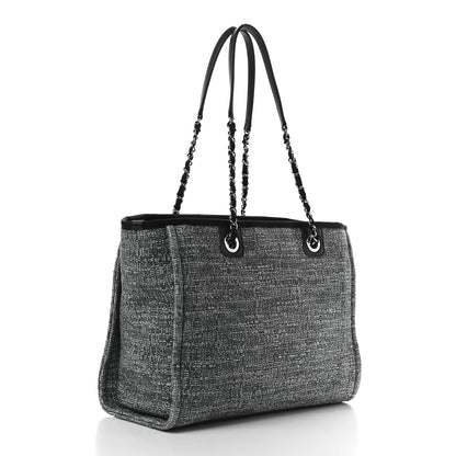 Chanel Canvas Small Deauville Tote Grey 3 of 9