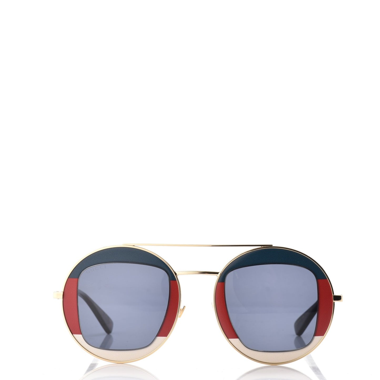 Round Frame Sylvie Web Sunglasses GG0105S Gold