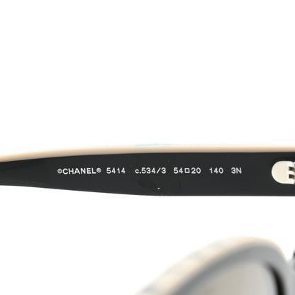 Chanel Acetate CC Butterfly Sunglasses 5414 Black Beige 6 of 8