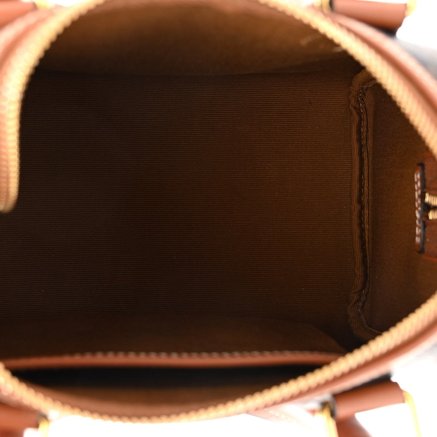 Triomphe Canvas Calfskin Small Boston Bag Tan