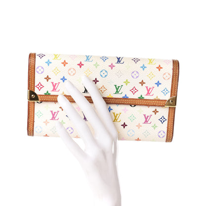Louis Vuitton Monogram Multicolor Porte Tresor International Wallet White 2 of 12