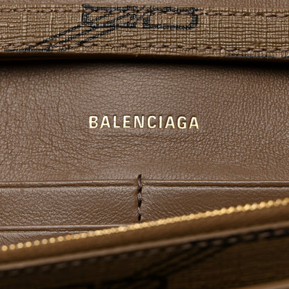 Balenciaga Coated Canvas BB Monogram Hourglass Chain Bag Beige Brown 6 of 11