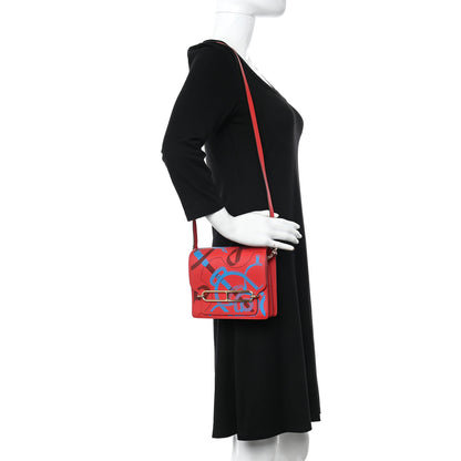 Hermes Swift Printed Eperon d'Or Mini Sac Roulis Rouge De Coeur Bleu Frida Rouge H 2 of 13