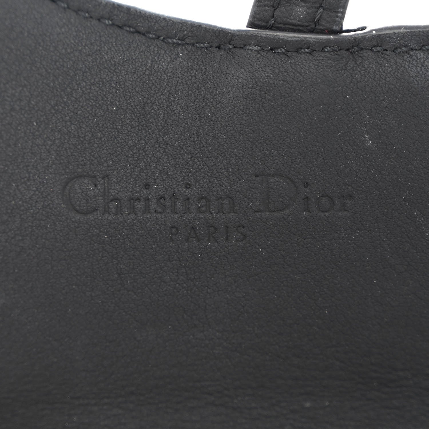 Christian Dior Ultra Matte Calfskin Nano Saddle Chain Pouch Black 5 of 8