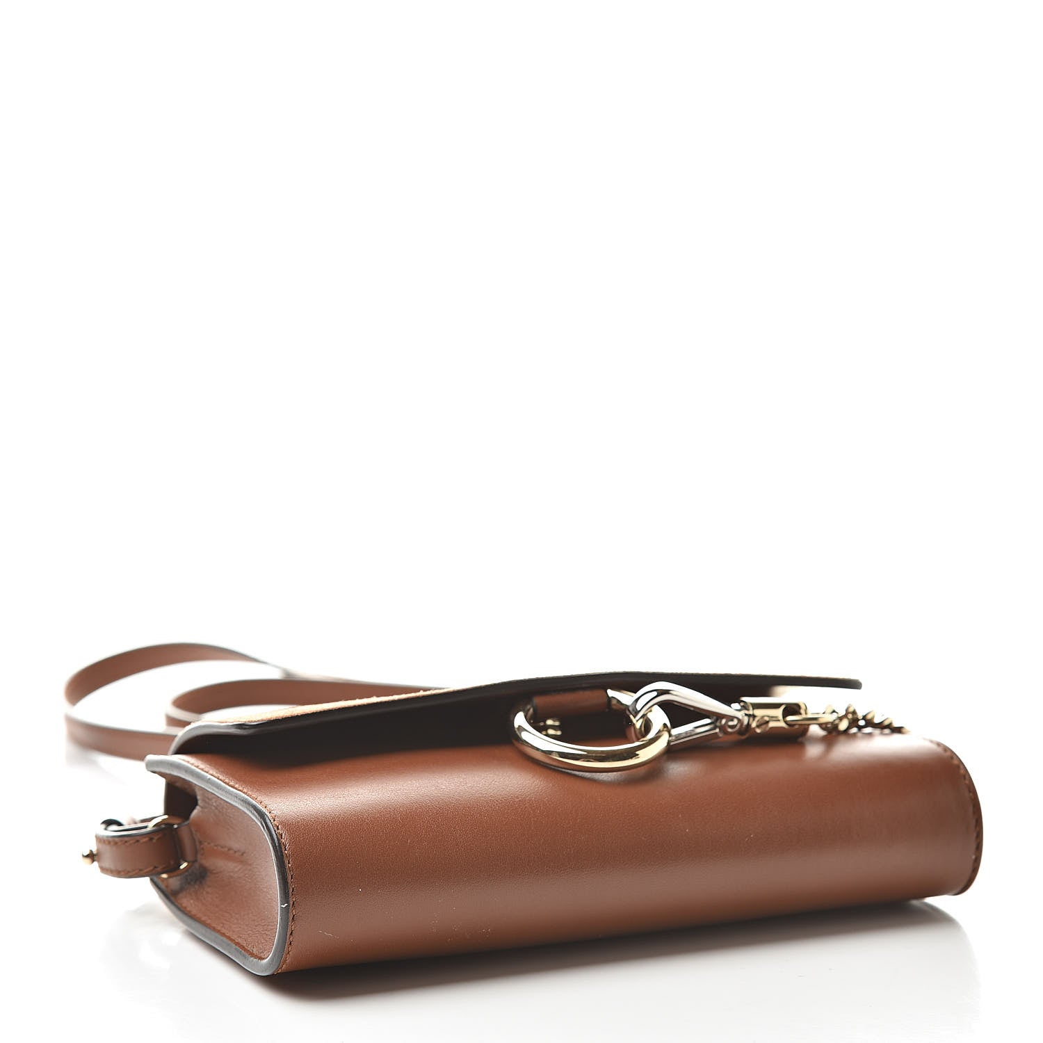 Chloe Suede Calfskin Mini Faye Shoulder Bag Tobacco 4 of 12