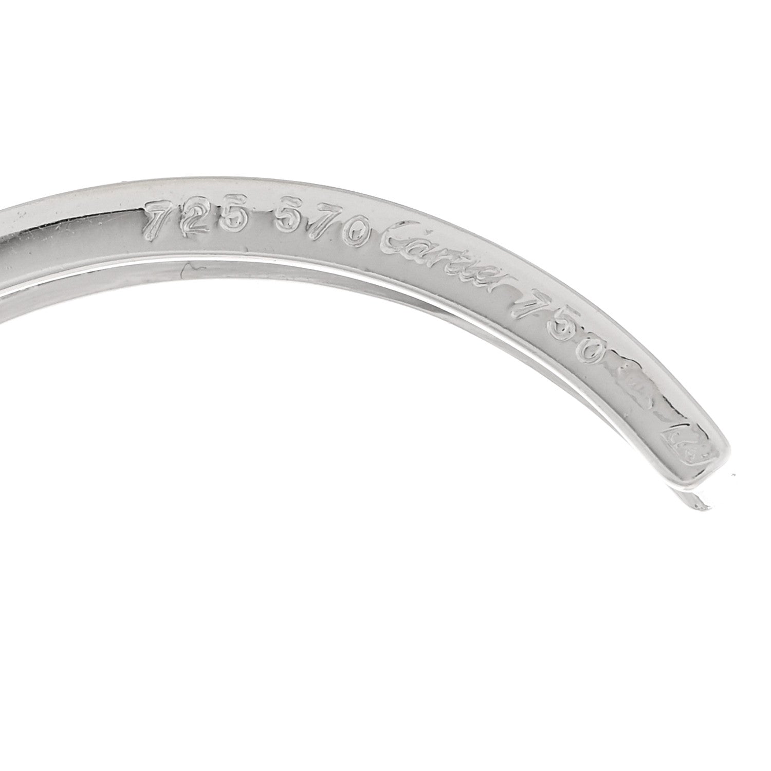 Cartier 18K White Gold Diamond 2.30ctw Inside Out Hoop Earrings 4 of 5