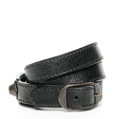 Balenciaga Agneau Arena Classic Hardware Triple Tour Bracelet S Black 3 of 6