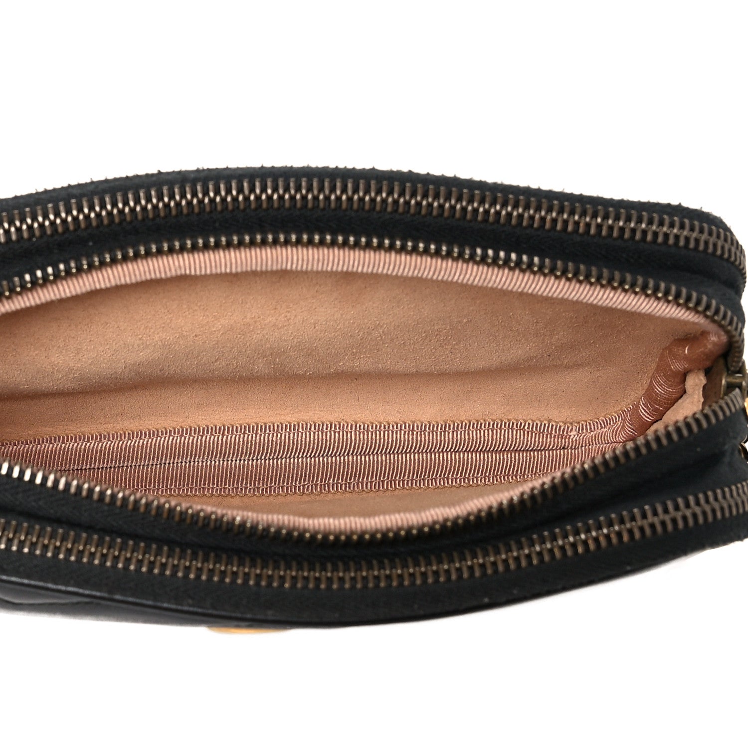 Gucci Calfskin Matelasse Mini GG Marmont Chain Crossbody Bag Black 5 of 13