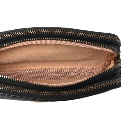 Gucci Calfskin Matelasse Mini GG Marmont Chain Crossbody Bag Black 5 of 13