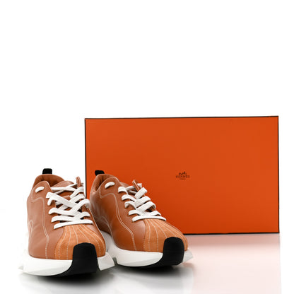 Hermes Calfskin Suede Goatskin Envol Sneakers 40 Naturel 10 of 10