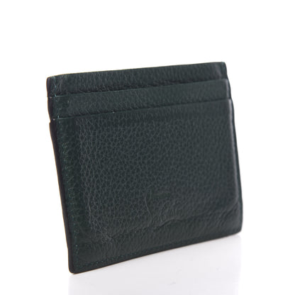 Christian Louboutin Grained Calfskin Spikes Kios Simple Card Holder Jungle 2 of 7