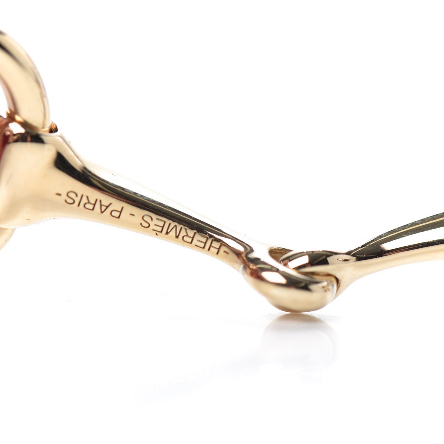 Hermes Permabrass Mors Scarf Ring Gold 3 of 4