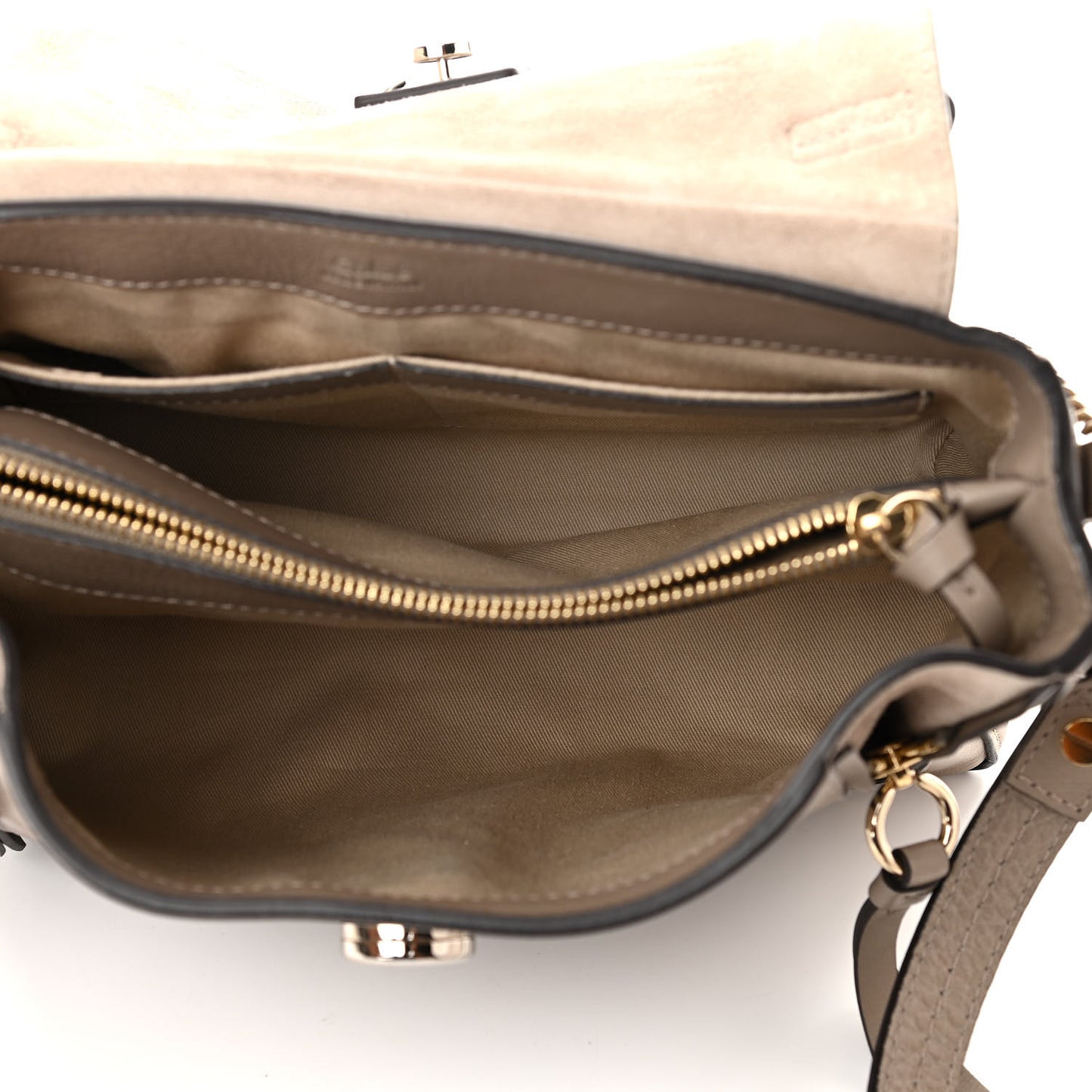 Calfskin Small Faye Day Shoulder Bag Motty Grey