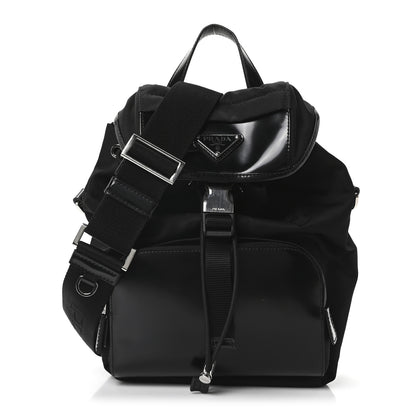 Prada Nylon Brushed Calfskin Mini Sling Backpack  Black 1 of 10