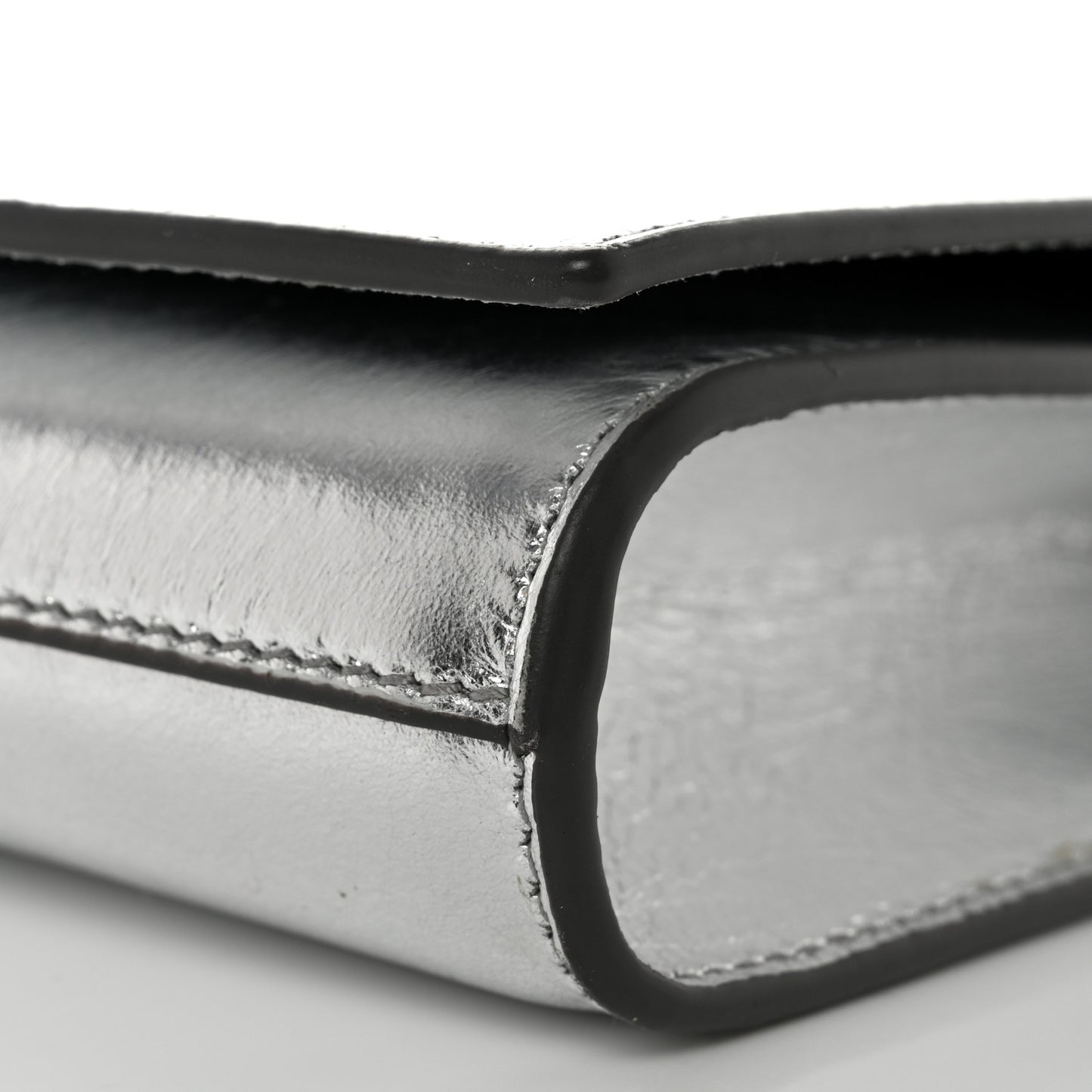 Metallic Calfskin Monogram Large Belle De Jour Clutch Silver