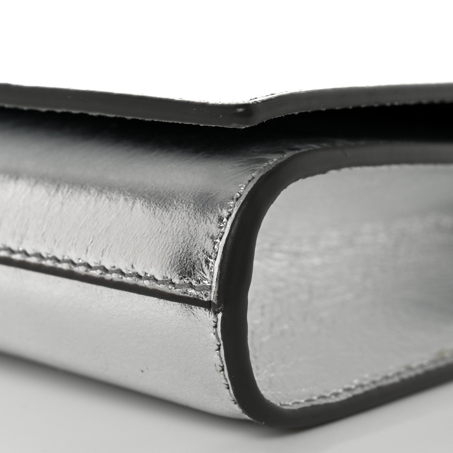 Saint Laurent Metallic Calfskin Monogram Large Belle De Jour Clutch Silver 10 of 10
