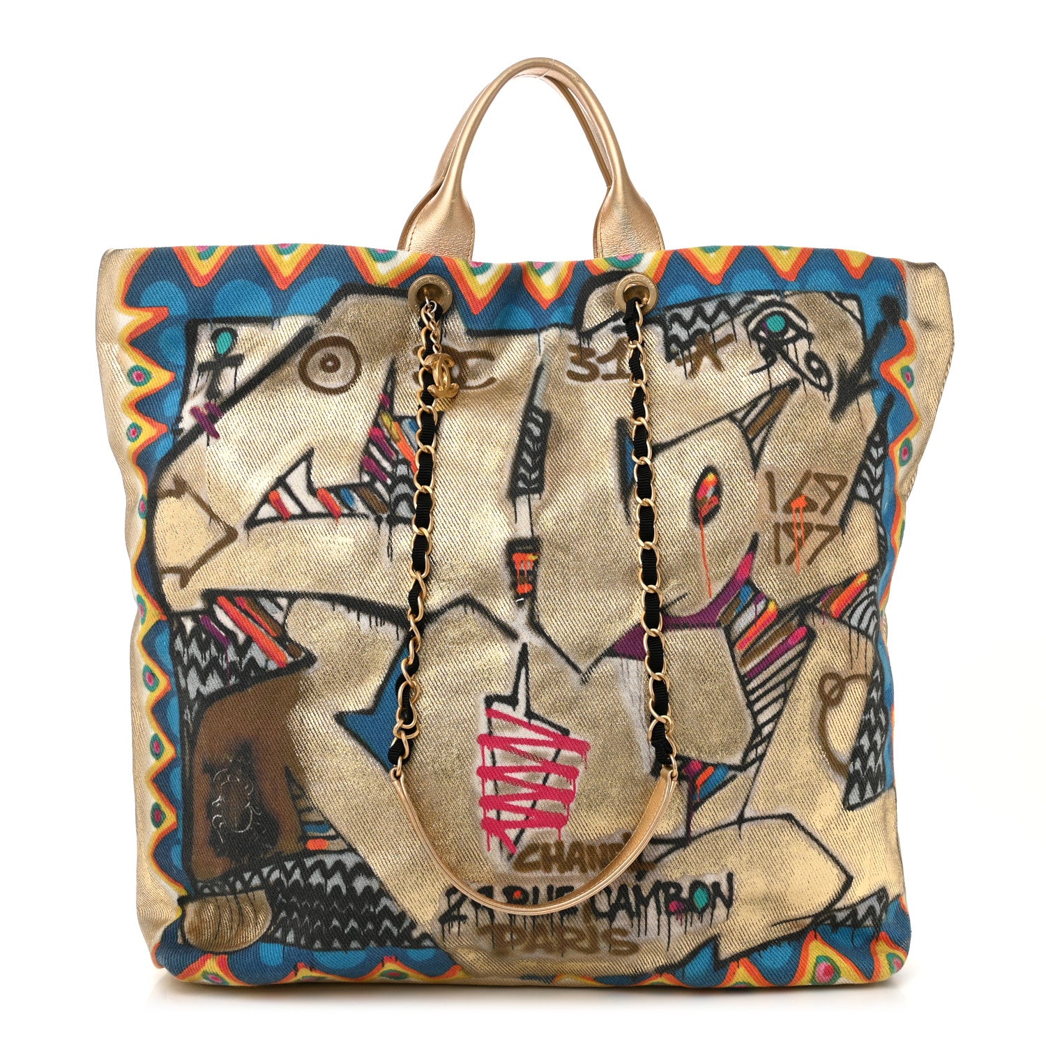 Chanel Graffiti Printed Canvas Street Spirit Tote Multicolor 1 of 12