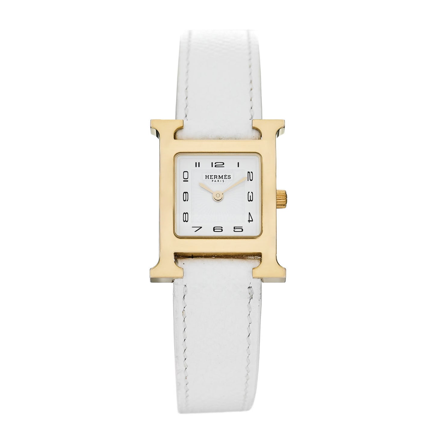 Stainless Steel Epsom 21mm Heure H Hour Quartz Watch Blanc