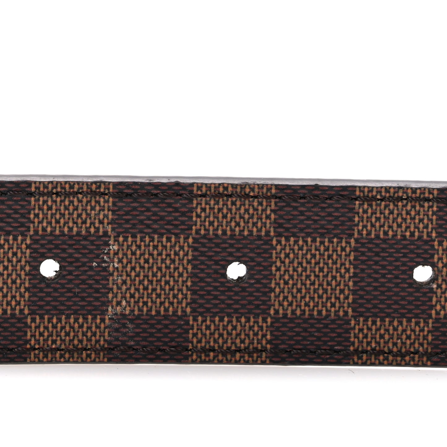 Calfskin Damier Ebene 25mm LV Iconic Reversible Belt 80 32 Black