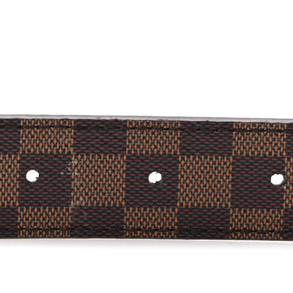 Louis Vuitton Calfskin Damier Ebene 25mm LV Iconic Reversible Belt 80 32 Black 4 of 6