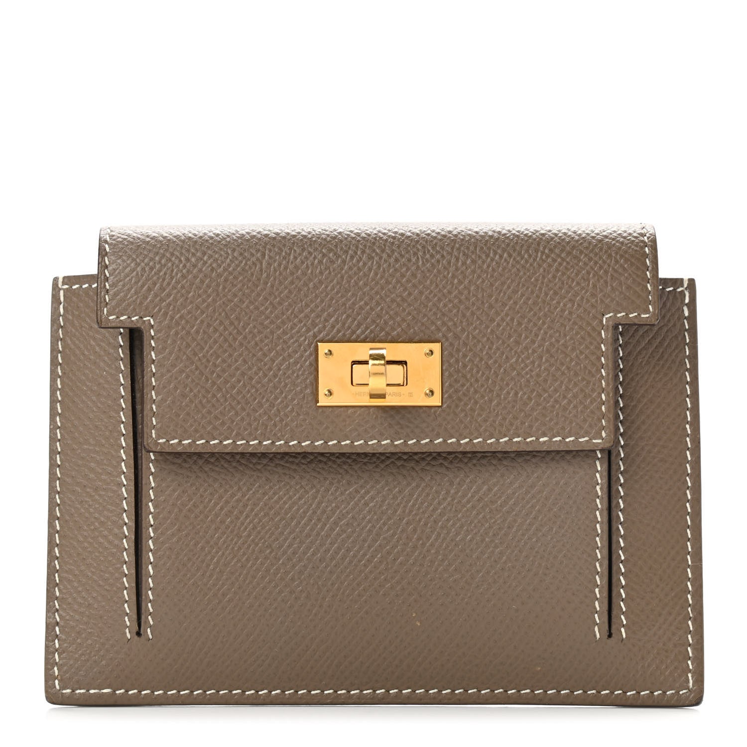 Hermes Epsom Kelly Pocket Compact Wallet Etoupe 1 of 7
