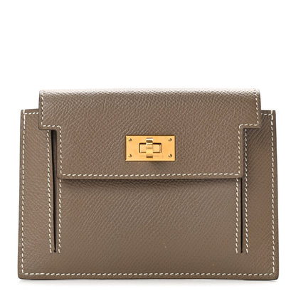 Hermes Epsom Kelly Pocket Compact Wallet Etoupe 1 of 7