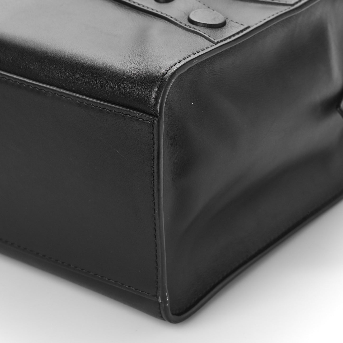 Calfskin Medusa Stud Tribute Tote Black
