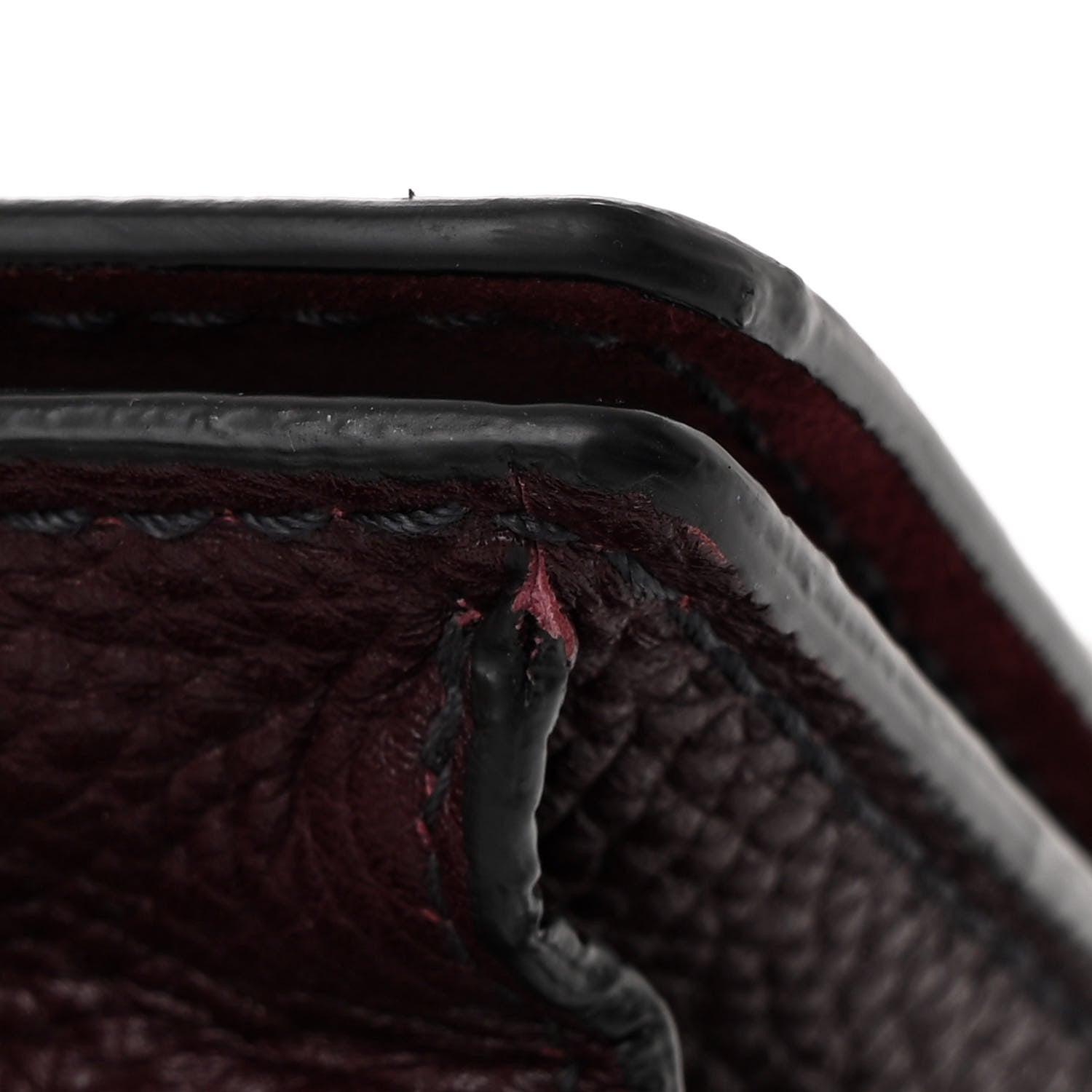 Christian Dior Grained Calfskin D-Bee Crossbody Burgundy 11 of 11