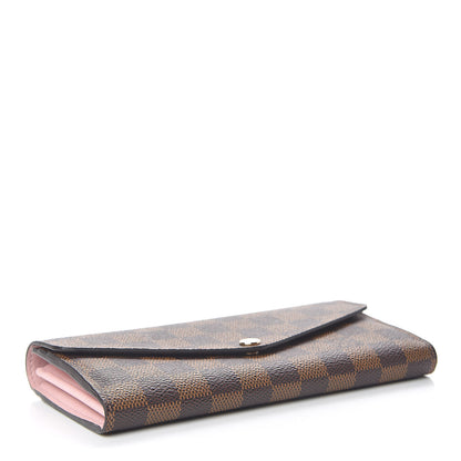 Louis Vuitton Damier Ebene Sarah Wallet NM Rose Ballerine 4 of 6