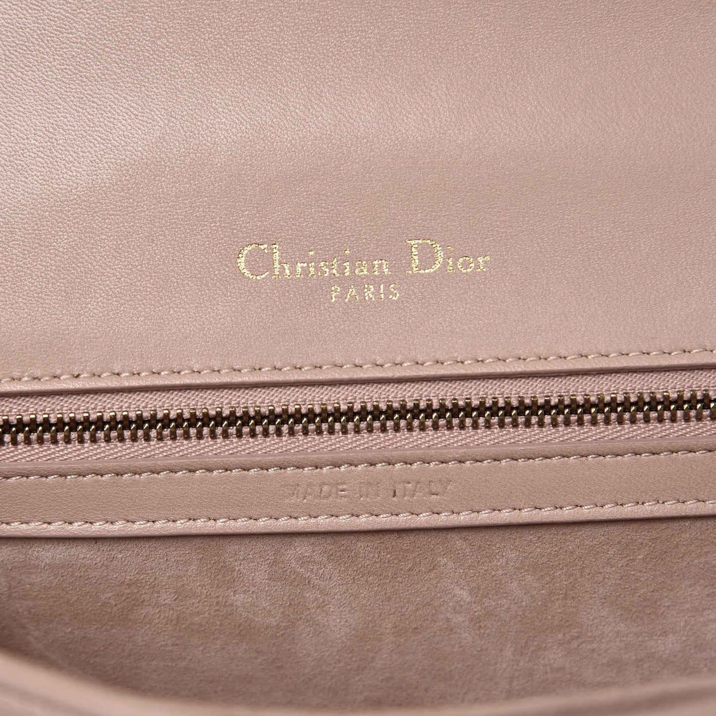 Lambskin Studded Small Diorama Flap Bag Nude