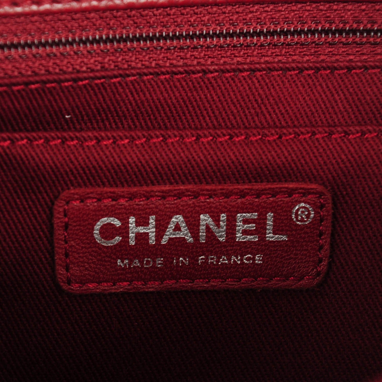 Chanel Caviar Medium Timeless CC Flap Dark Red 6 of 7
